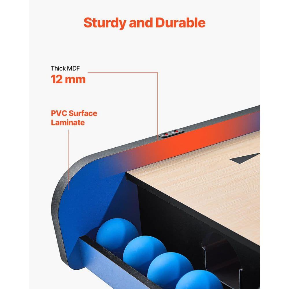 8 ft. Roll and Score Classic Arcade Game Table, Skee Ball Arcade Machine Indoor with Electronic Scorer, Sound, Automatic