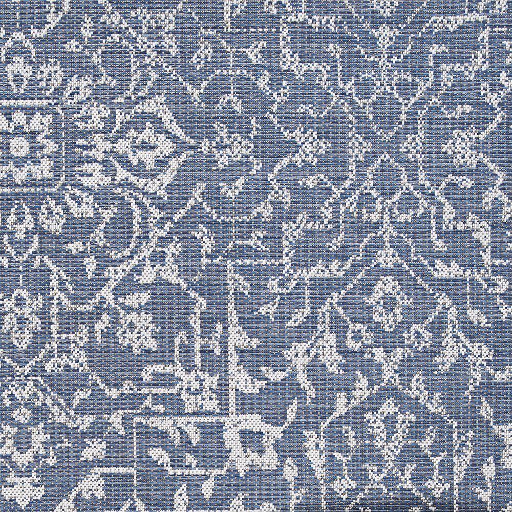 Couristan Monte Carlo Palmette Indoor/Outdoor Area Rug, 3'9" x 5'5", Navy-Ivory