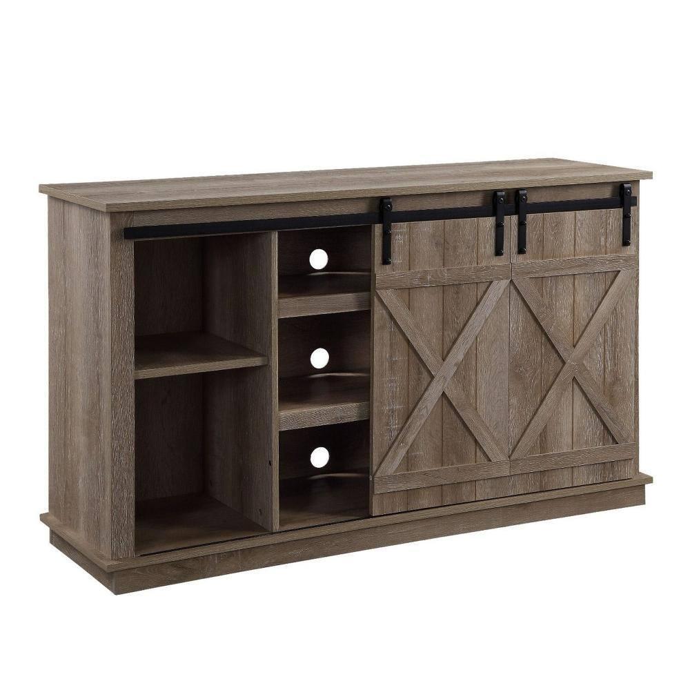Home Entertainment Wooden TV Stand Brown - Saltoro Sherpi