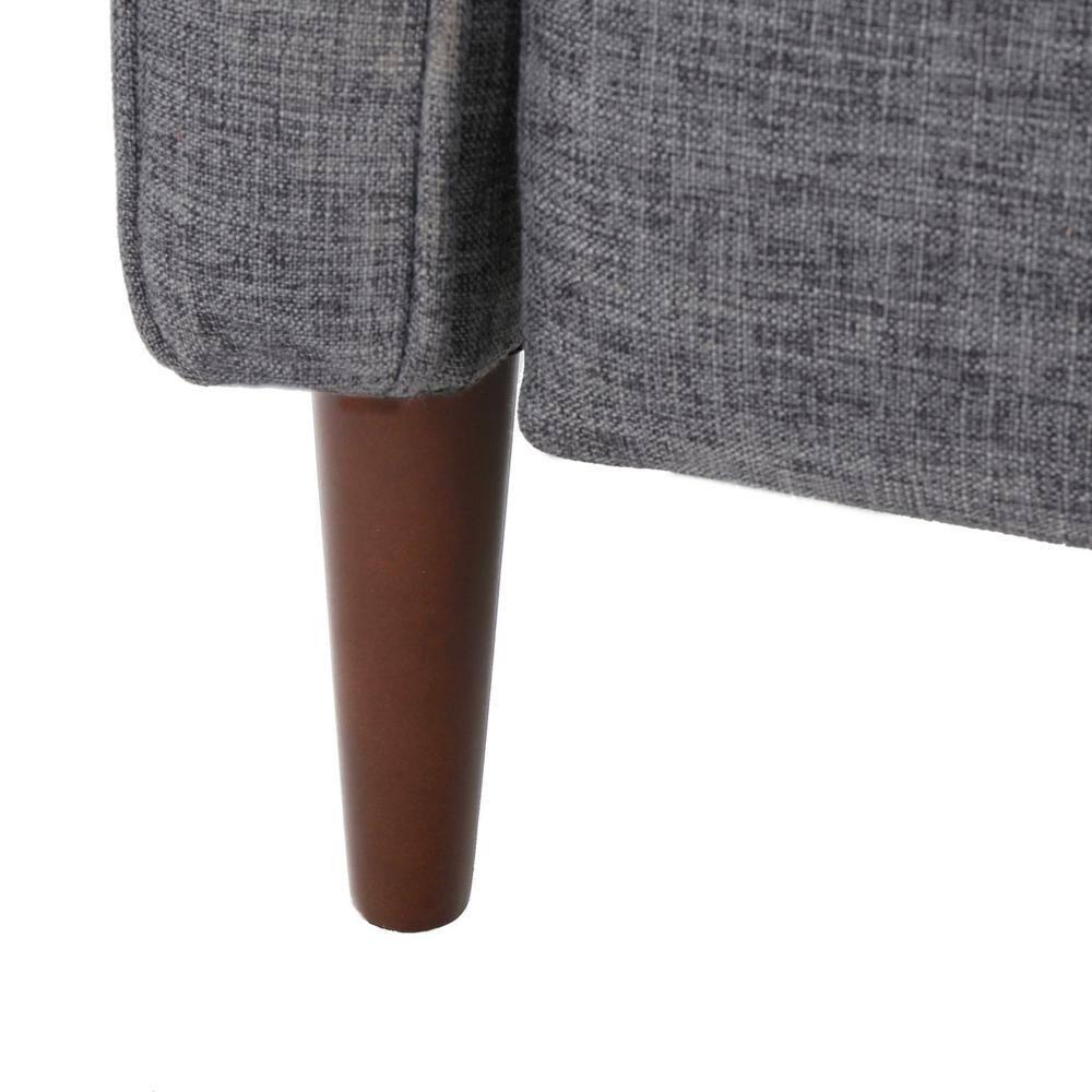 Mervynn Mid-Century Recliner Gray - Christopher Knight Home: Button Tufted, Beech Wood Legs
