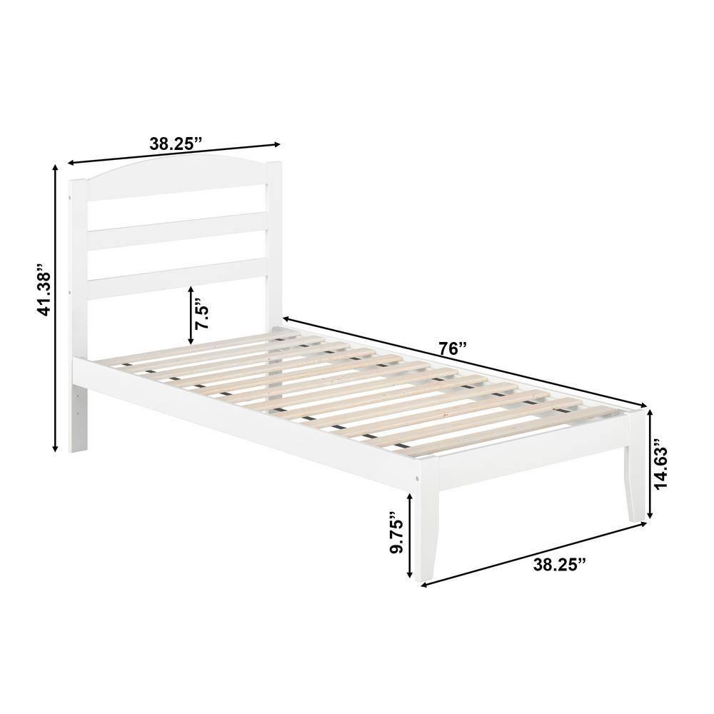 AFI Furnishings Warren Platform Bed T WH