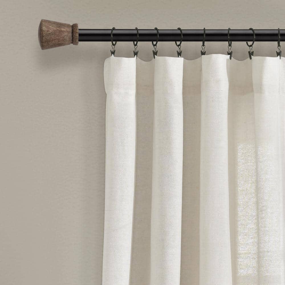 Lush Decor Beckham Window Semi-Sheer Rod Pocket Single Curtain Panel