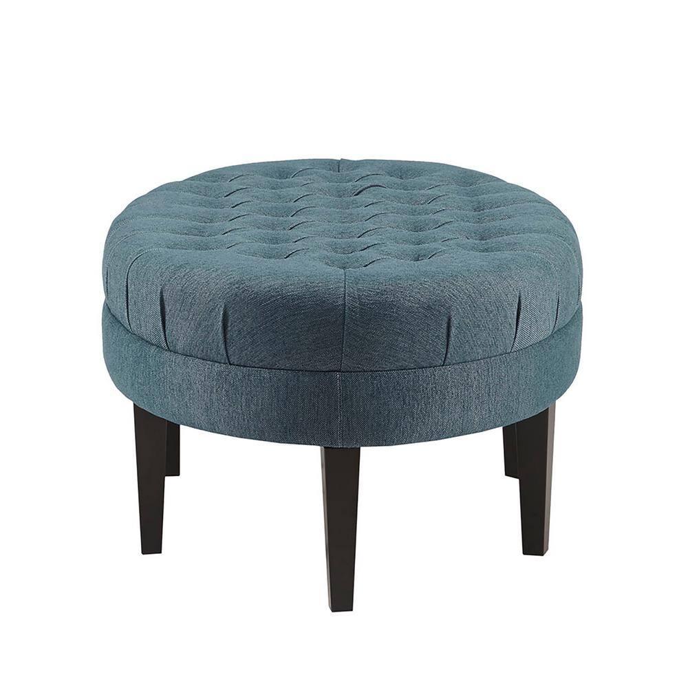 Button Tufted Oval Cocktail Ottoman
