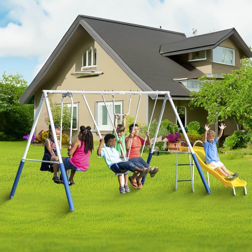 XDP Recreation XDP Recreation Blue Ridge Play Outdoor Backyard Playset Kids Swing Set W/ Slide