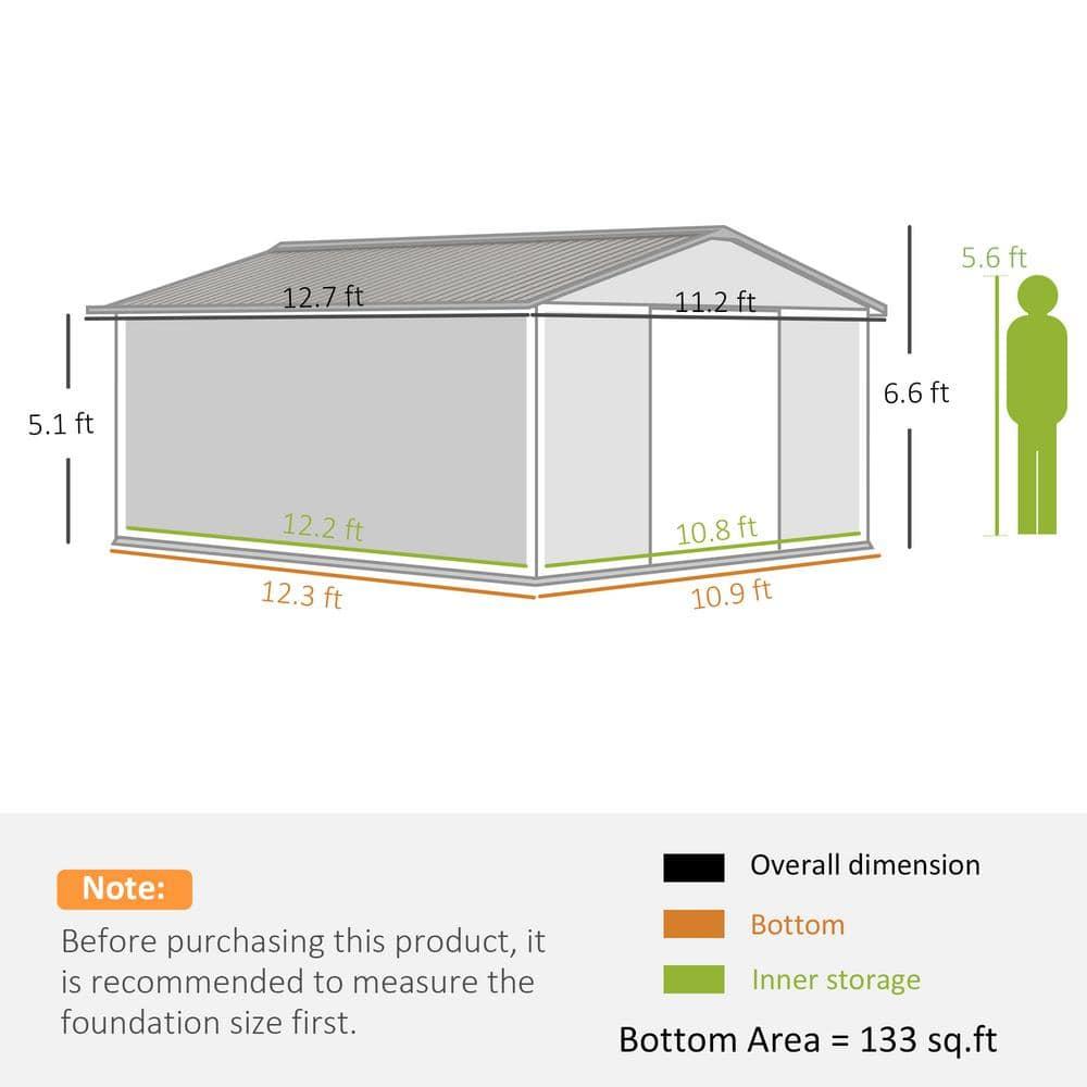 Outsunny Metal Storage Shed