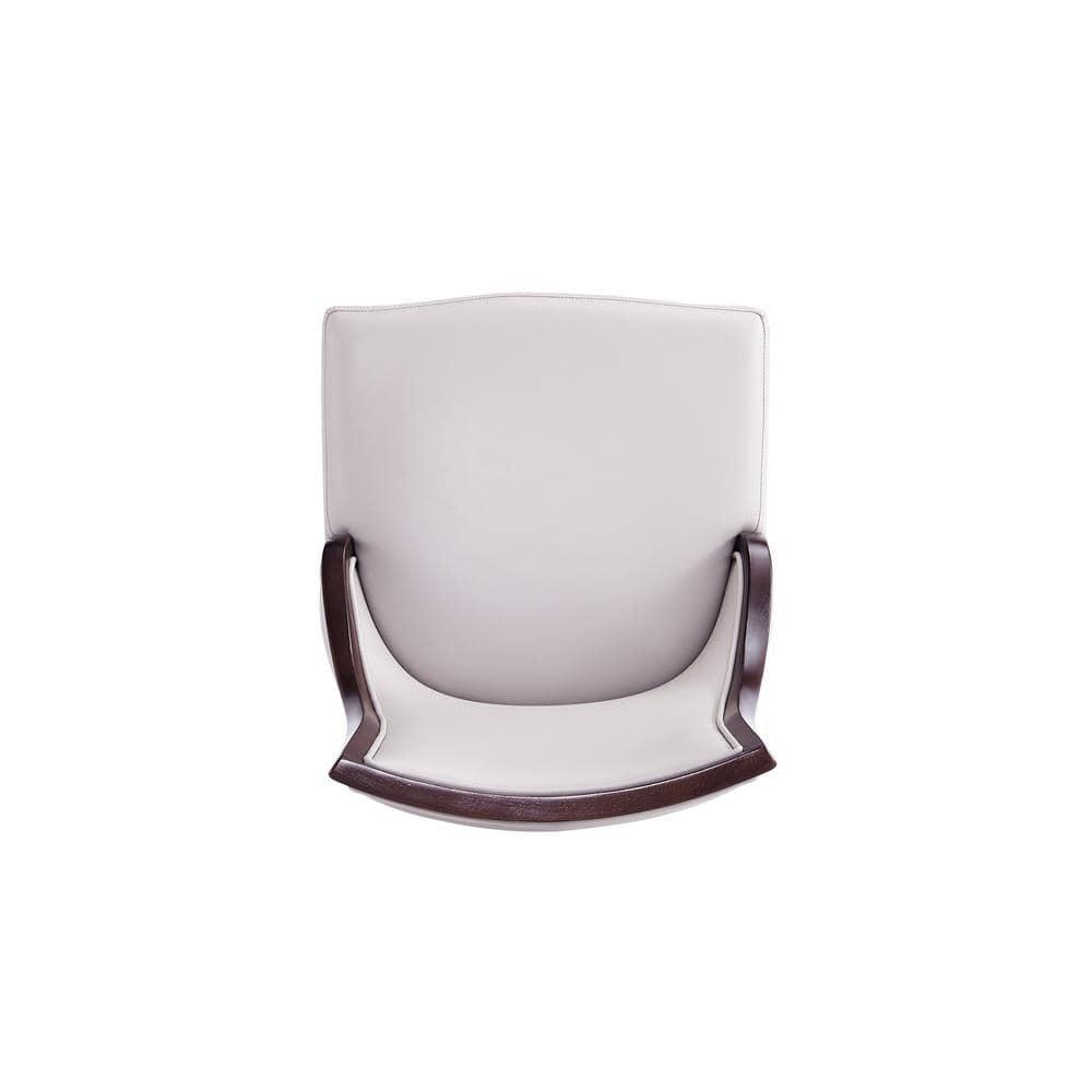 Manhattan Comfort Grand 18.5" Faux Leather Dining Chair in Gray (Set of 4)
