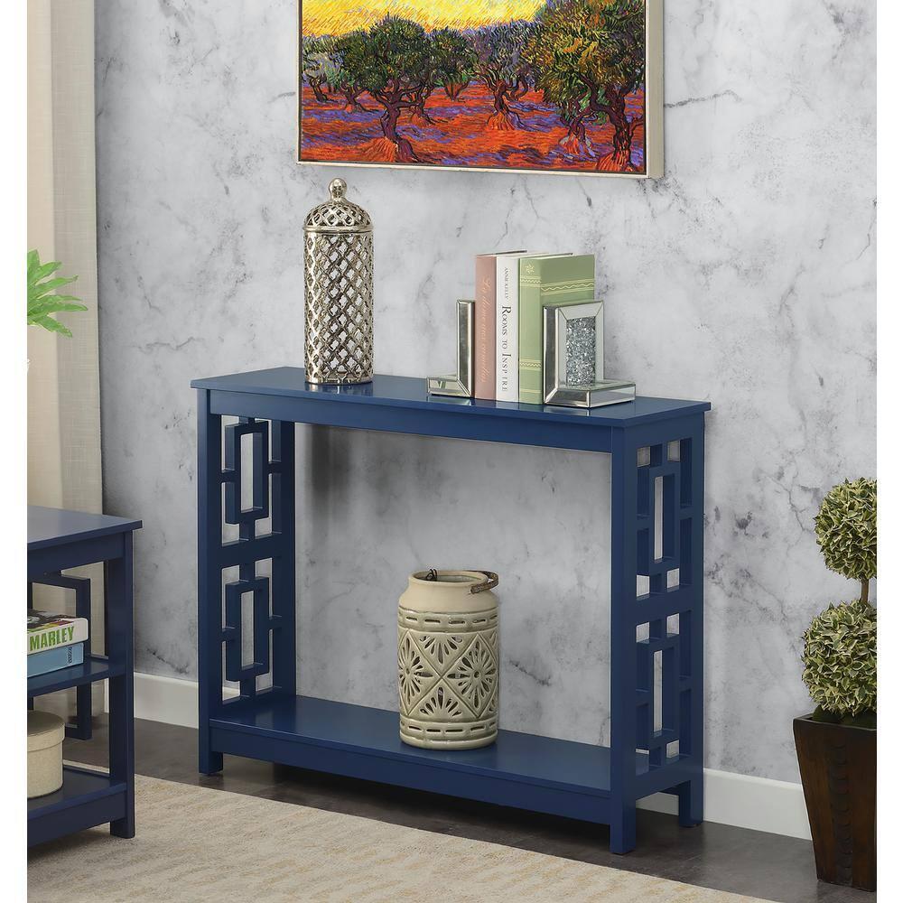 Convenience Concepts Town Square Console Table, Cobalt Blue