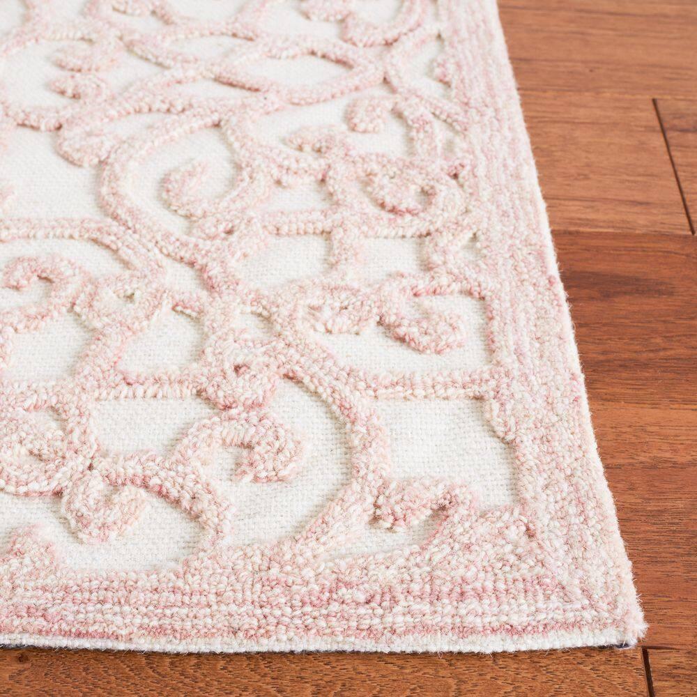 Martha Stewart Trace - MSR3513 - Indoor Hand Tufted Area Rugs - Ivory/Pink - 8'x10'