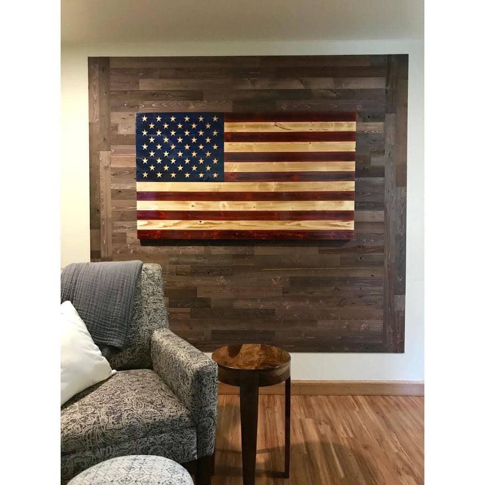 Timberchic River Reclaimed Wooden Wall planks - Simple Peel & Stick Wall Covering Application for DIY Accent Wall & Home Improvement - Modern, Premium Wall Paneling