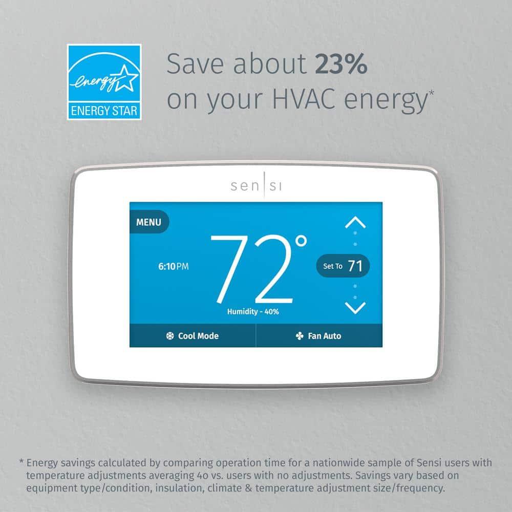 Emerson Thermostats Emerson Thermostats Smart Universally Compatible Thermostat White