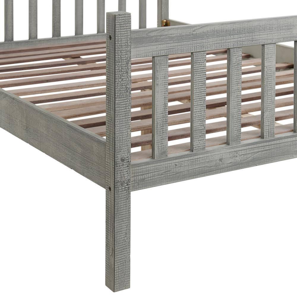 Alaterre Windsor Twin Wooden Weathered Beachhouse Farmhouse Industrial Bohemian Style Bed