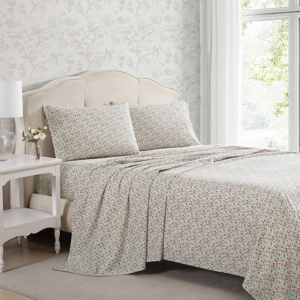 Laura Ashley Laura Ashley Printed Cotton Percale Sheet Set