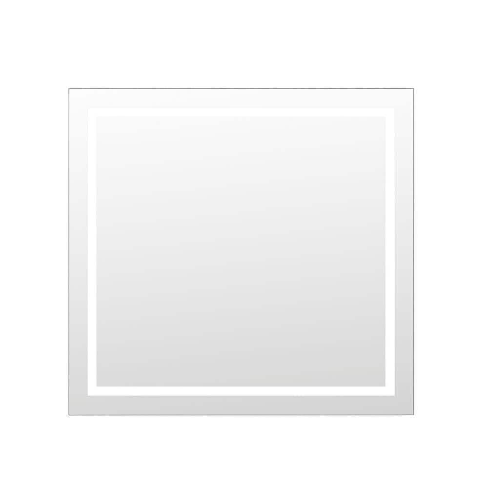 Wyndham Collection Miramar Lighted Mirror with Dimmer and Defogger, Wall Switch Direct