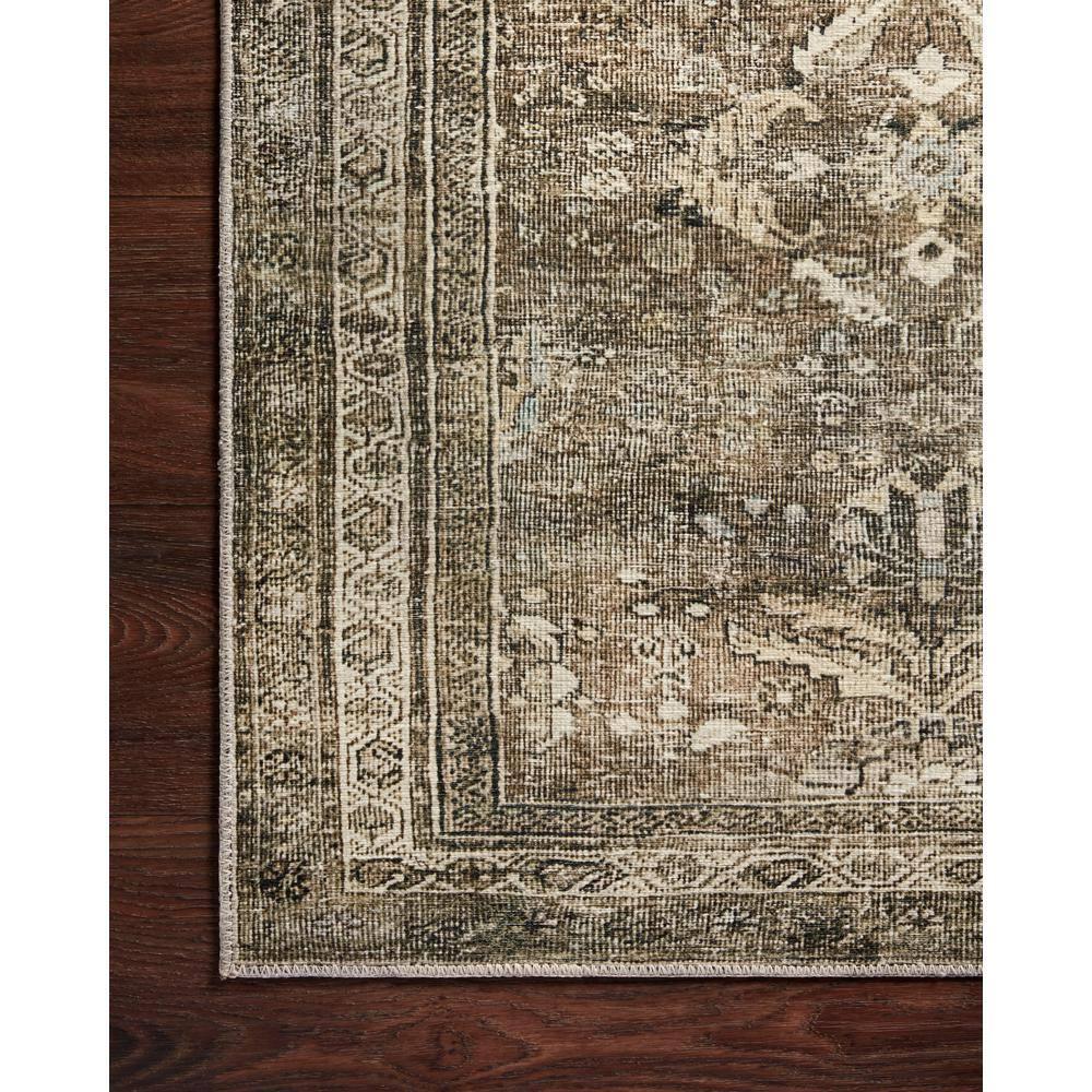Ivory and Moss Reversible Synthetic Runner Rug 2'-6" x 12'