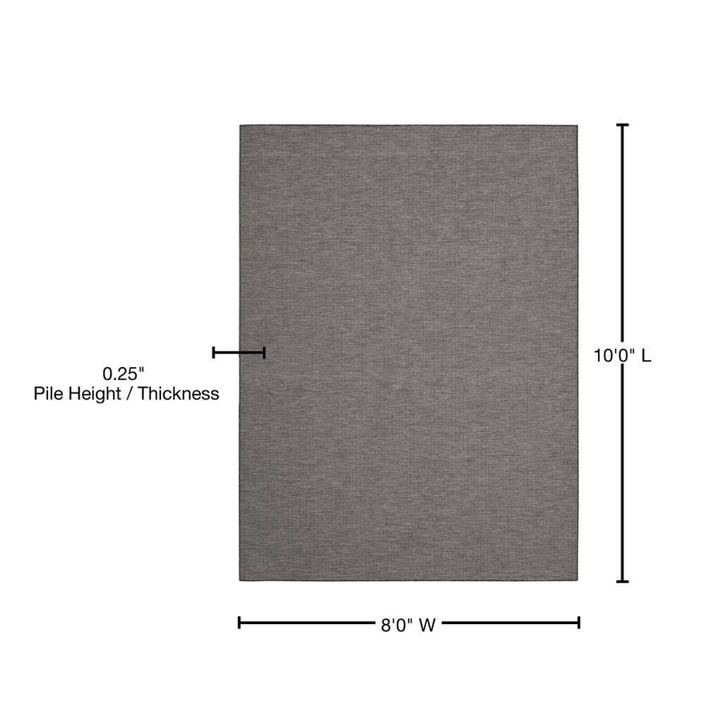 Nourison Positano POS01 Indoor/outdoor Area Rug - Charcoal 8' x 10'