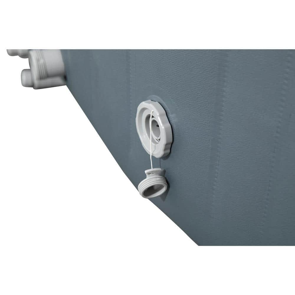 Coleman Gray and White Inflatable Square Hot Tub with Cover