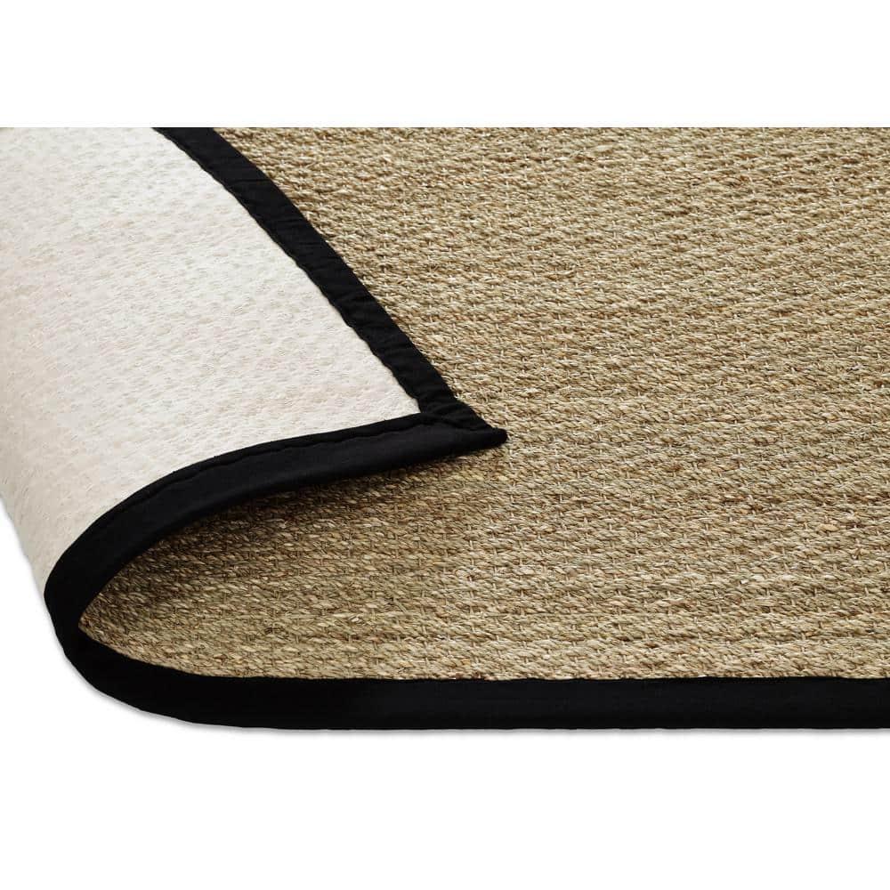 Chesapeake Seagrass Area Rug with Black border (5'x7')