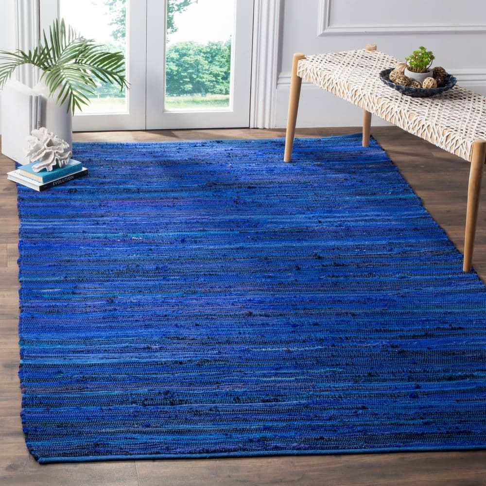 Rag Rug RAR130 Hand Woven Indoor Accent Rug - Blue/Multi - 2'x3' - Safavieh.
