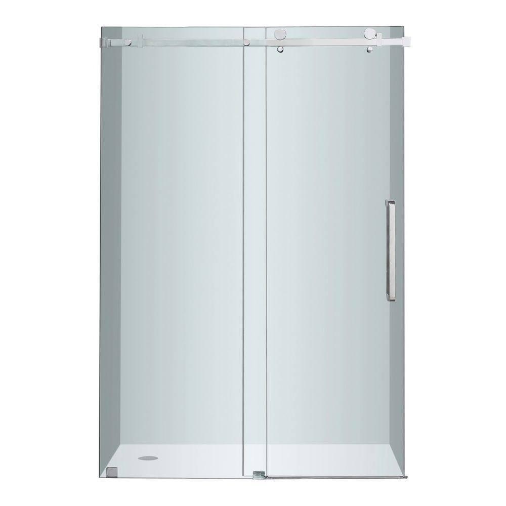 Moselle 75" H Single Sliding Frameless Shower Door