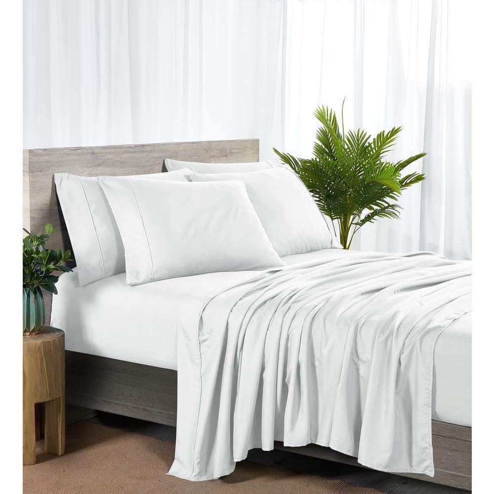 Bed Bath Fashions Bibb Home 2000 Count 6-Piece Rayon From Bamboo Sheet Set with Snug Grip