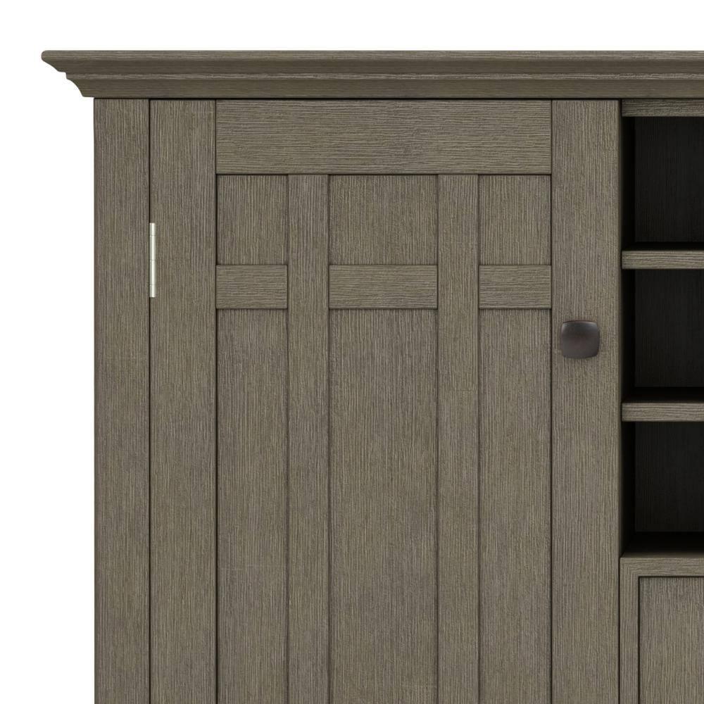 Simpli Home Bedford 54"W Solid Wood Sideboard Buffet and Wine Rack, 2 Drawers, and 2 Cabinets