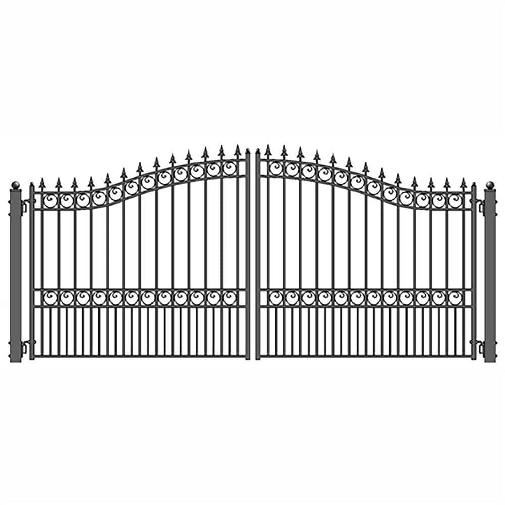 ALEKO Steel Dual Swing Driveway Gate - LONDON Style