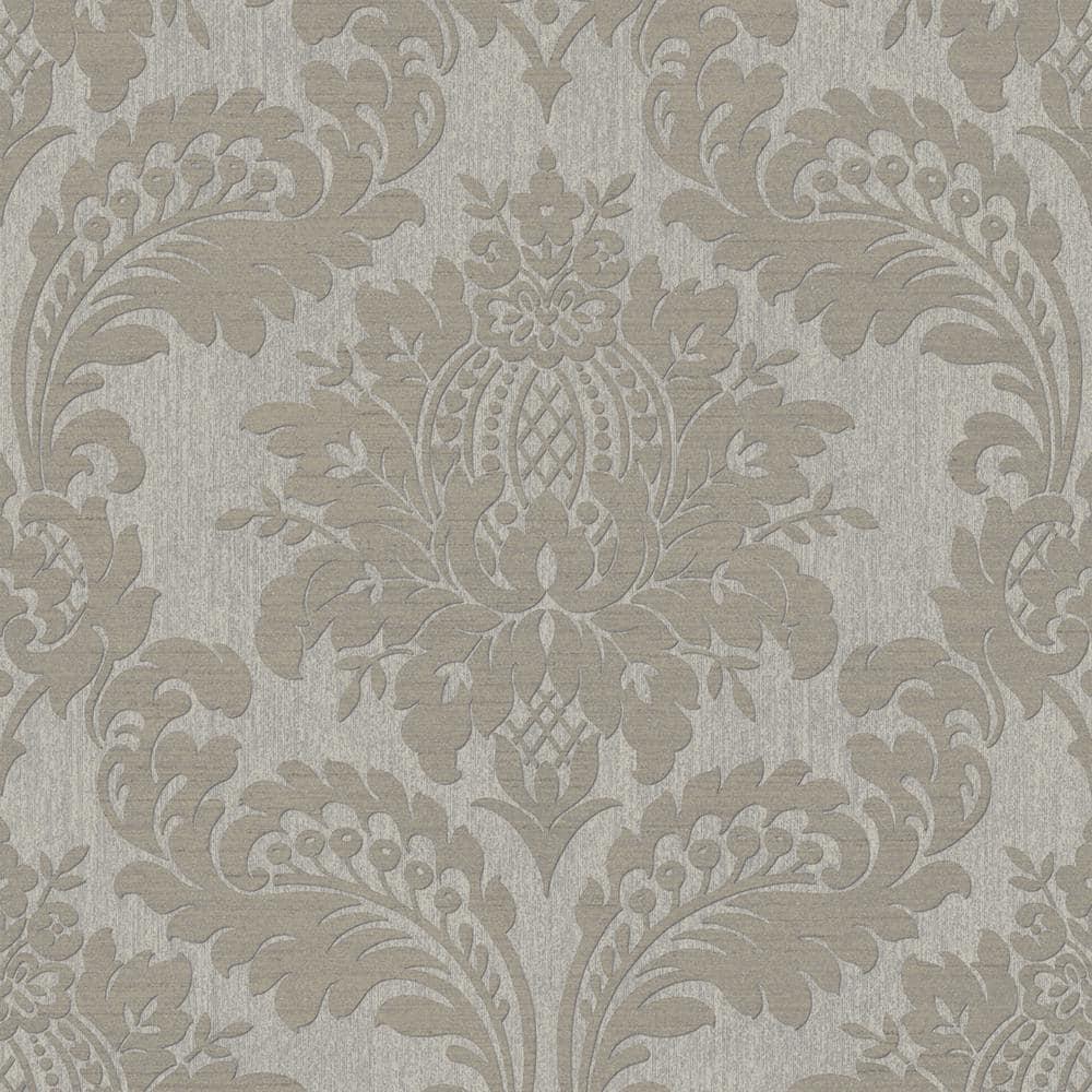 Archive Damask Taupe Wallpaper