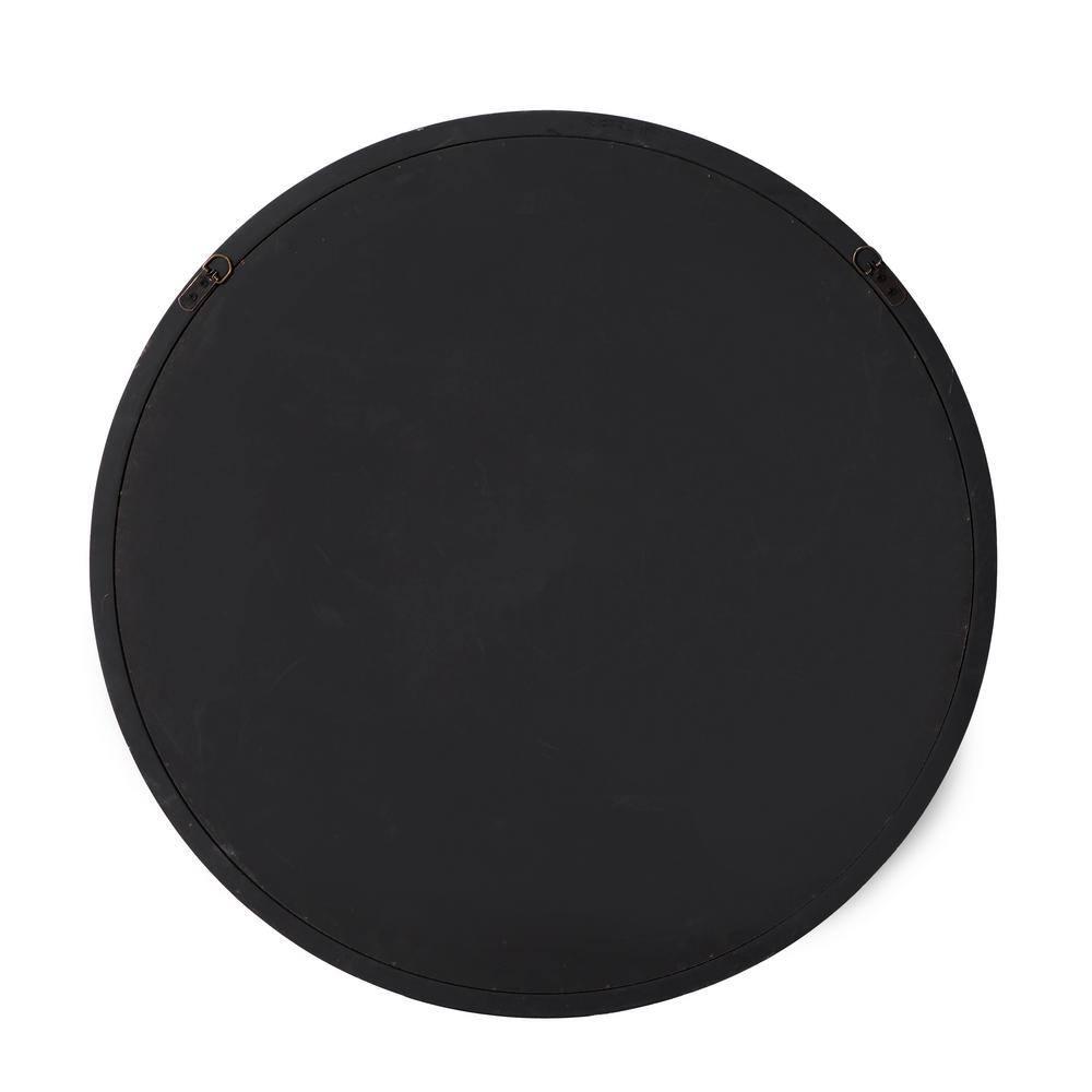 32" Contemporary Wood Wall Mirror Black - Olivia & May: MDF Frame, No Assembly, Wall Mount
