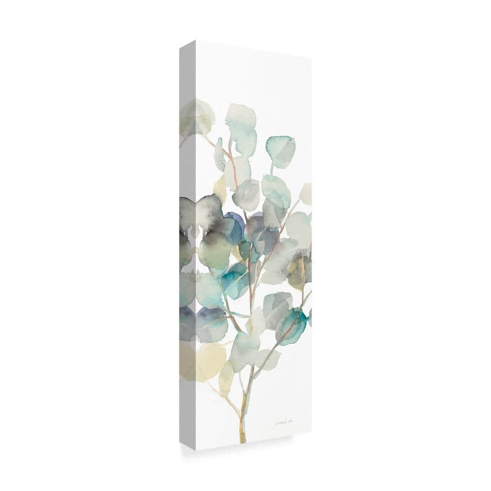 Trademark Fine Art - 8"x24" Danhui Nai 'Eucalyptus III White Crop' Canvas Art
