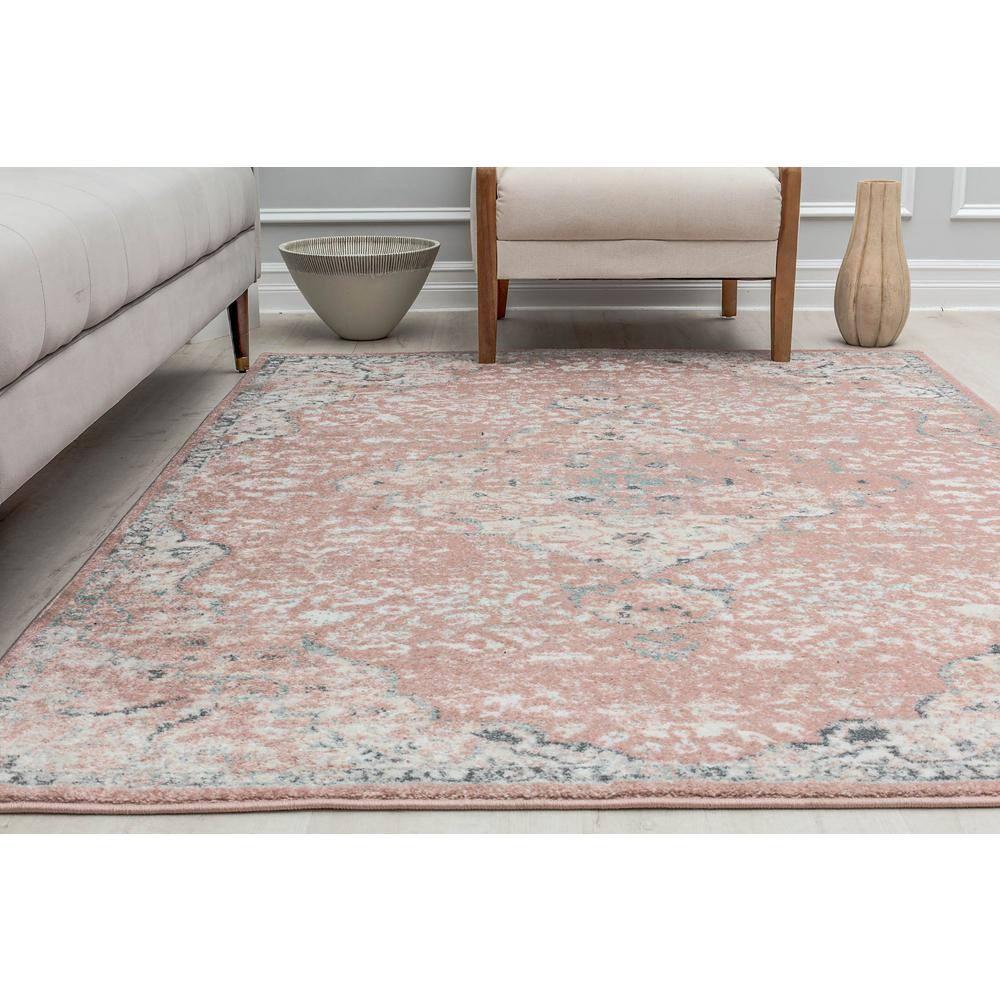Hailey Pink Amaranth Entryway Rug - Vintage Boho Rug for Hallways, Pink Rug for Bedroom, Stylish Accent Rug, 2'6"x12'