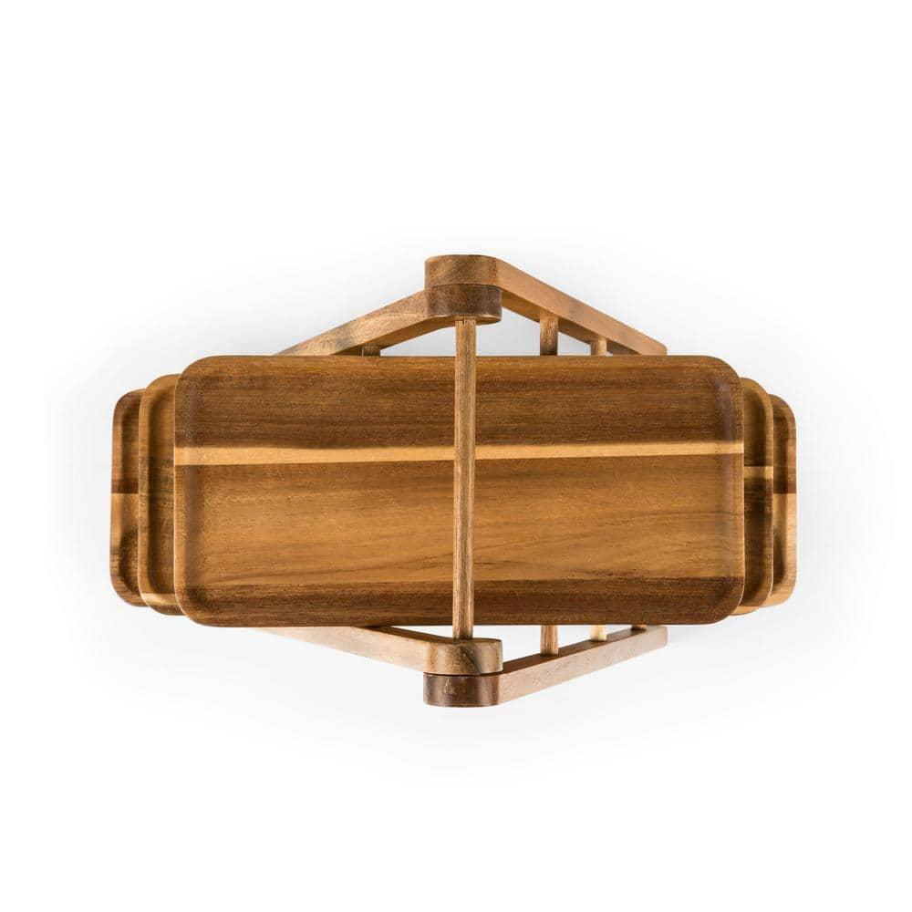 Union Rustic 3 Tiered Serving Tray - Charcuterie Boards - Wood Serving Platters Austyn