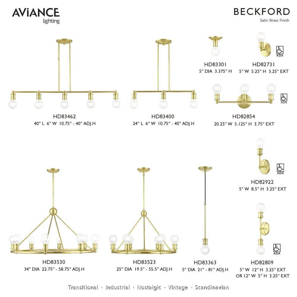 Livex Lighting Lansdale 1 - Light Pendant in Satin Brass