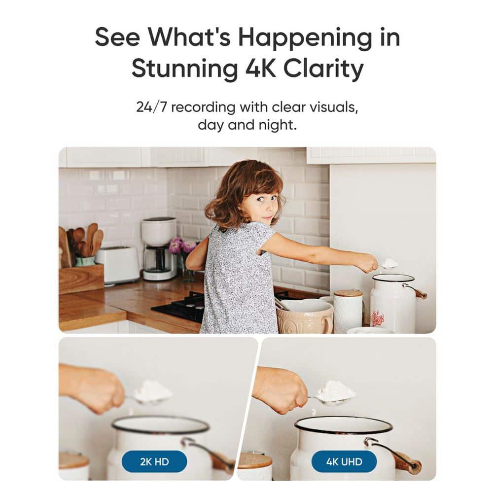 Eufy White 4K UHD Indoor Pan-Tilt Security Camera with Night Vision