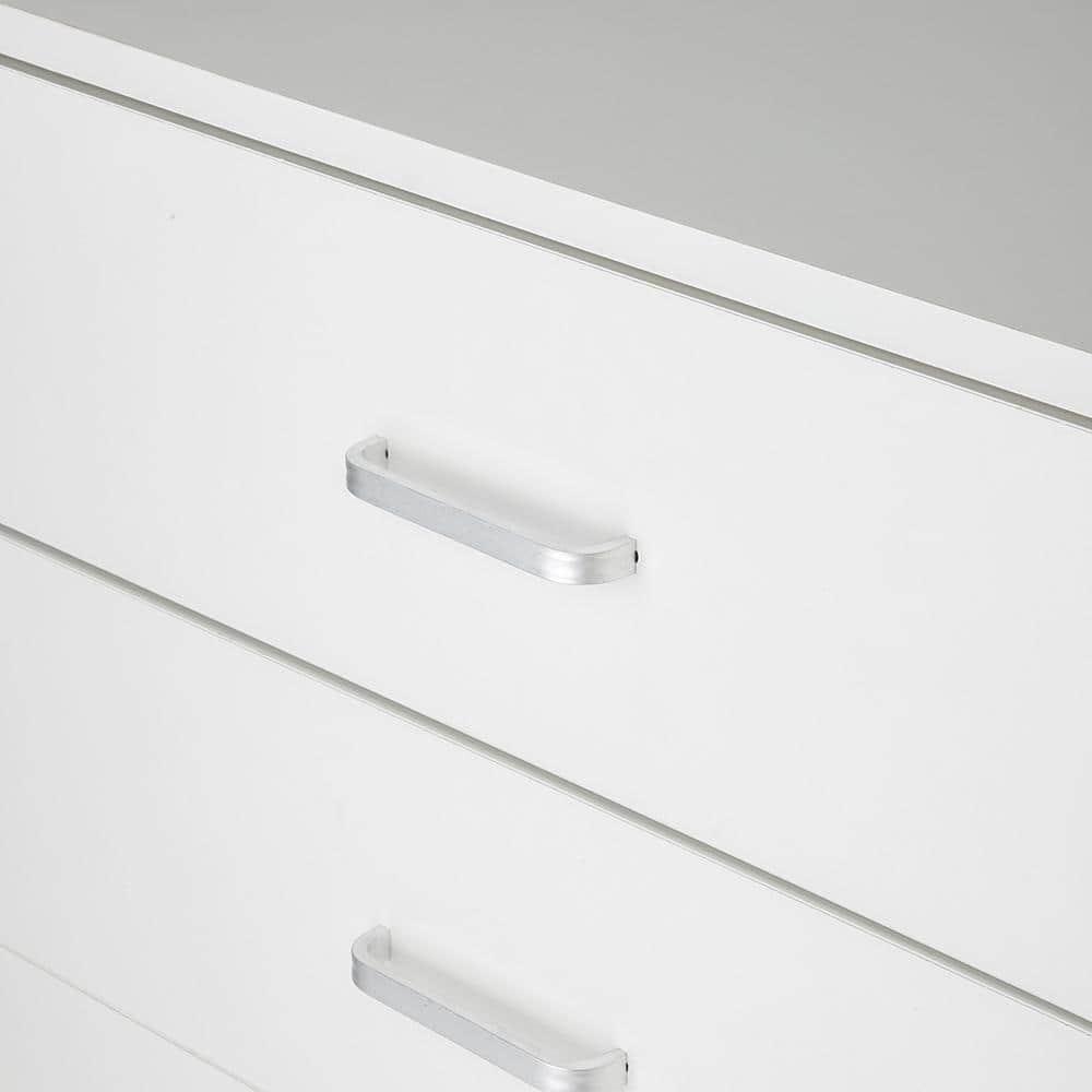 White Drawer Chest, Wood Dresser with 3 Drawer, Drawer Cabinet Storage Drawer Unit, Nightstand for Bedroom