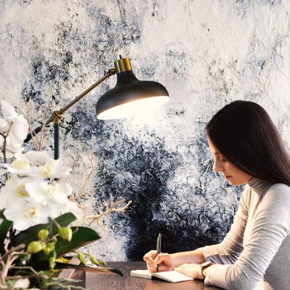 Brightech Wyatt 60 in. Industrial Adjustable LED Floor Lamp with Metal Bowl Shade