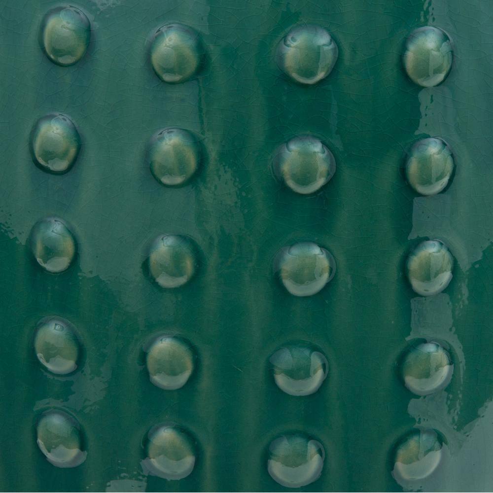 Oriental Furniture 20" Raised Dot Porcelain Garden Stool, Green