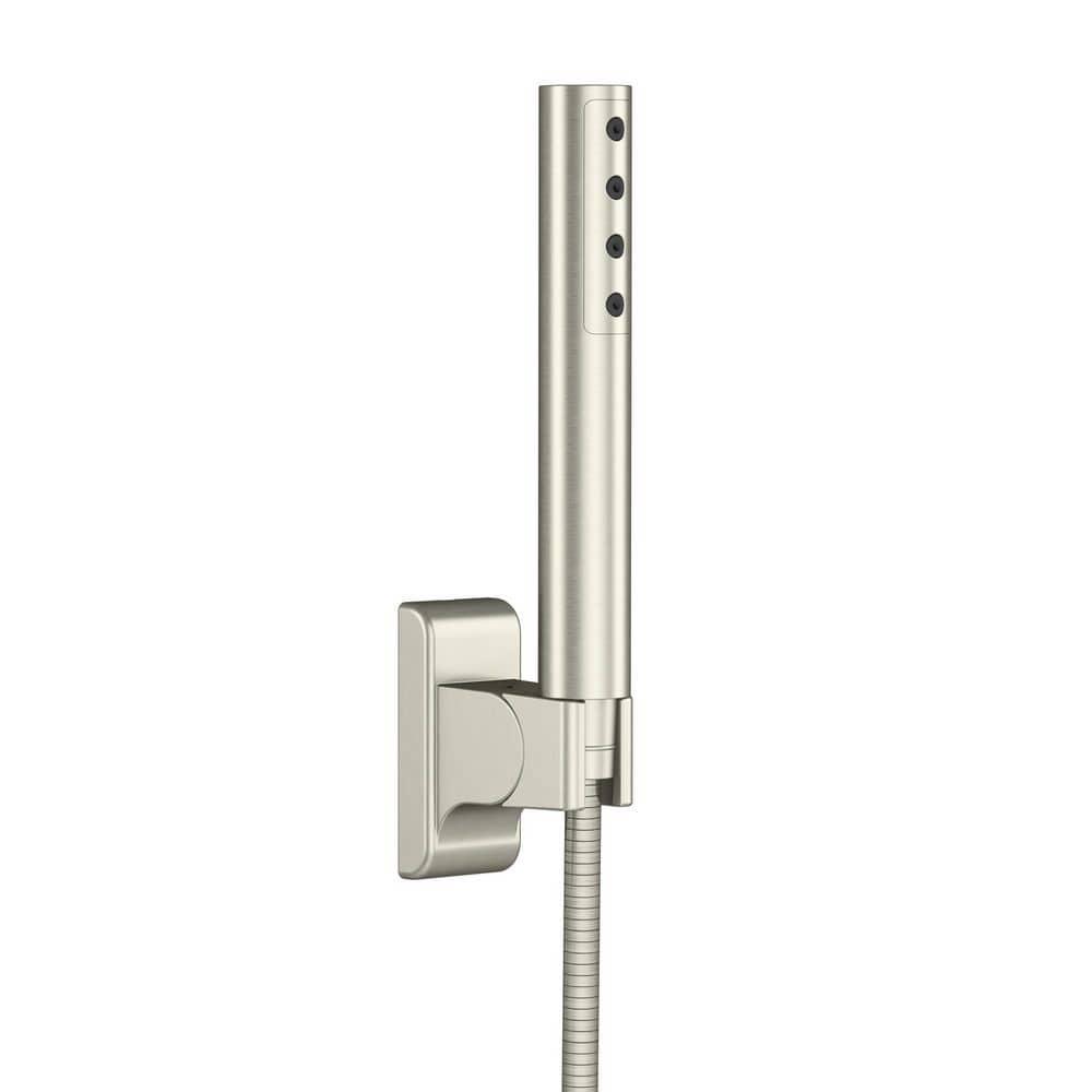 Pulse Showerspas Niagara Highflow Wall Mounted Tub Filler with Pivoting Arm Spout and Handshower 3030-WMTF-BN