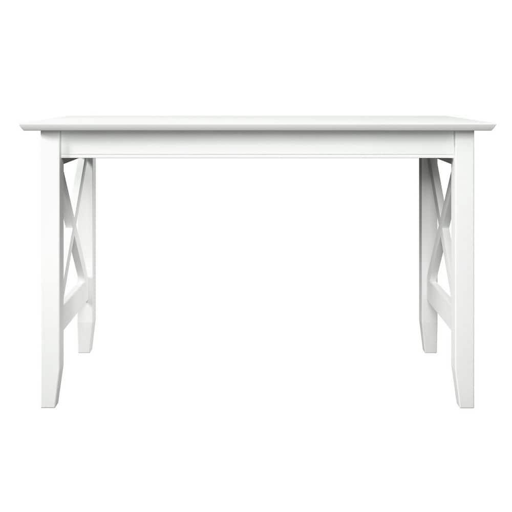 AFI 48" Lexi Solid Wood X Design Home Office, Gaming, Writing, Desk with Charger in White
