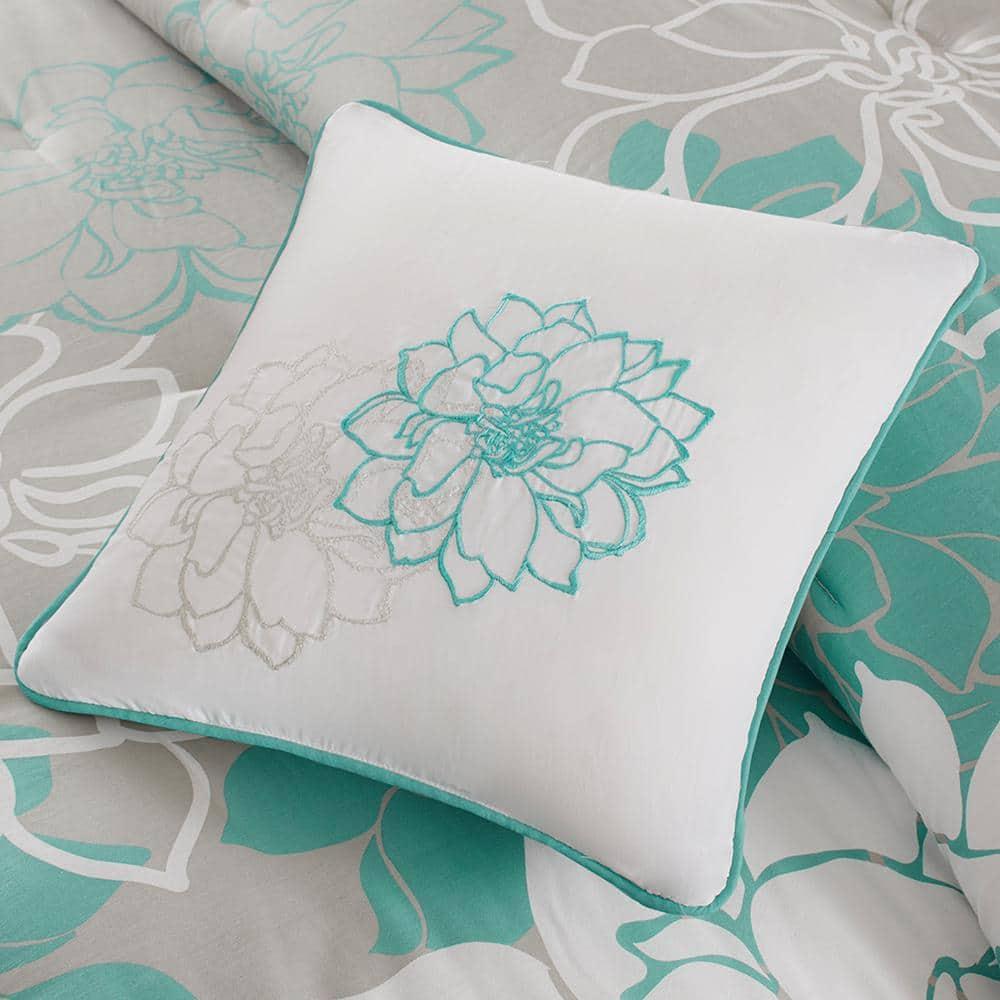 Madison Park Lola 7 Piece Floral Cotton Comforter Set