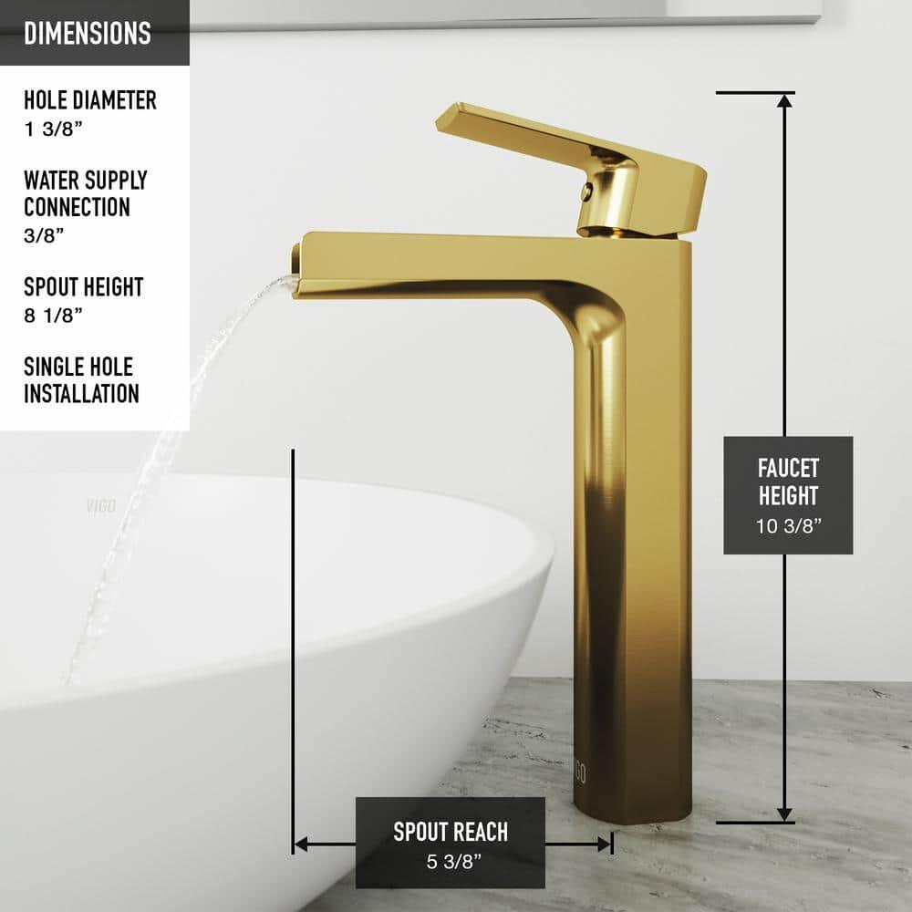 Amada Single Handle Vessel Sink Bathroom Faucet