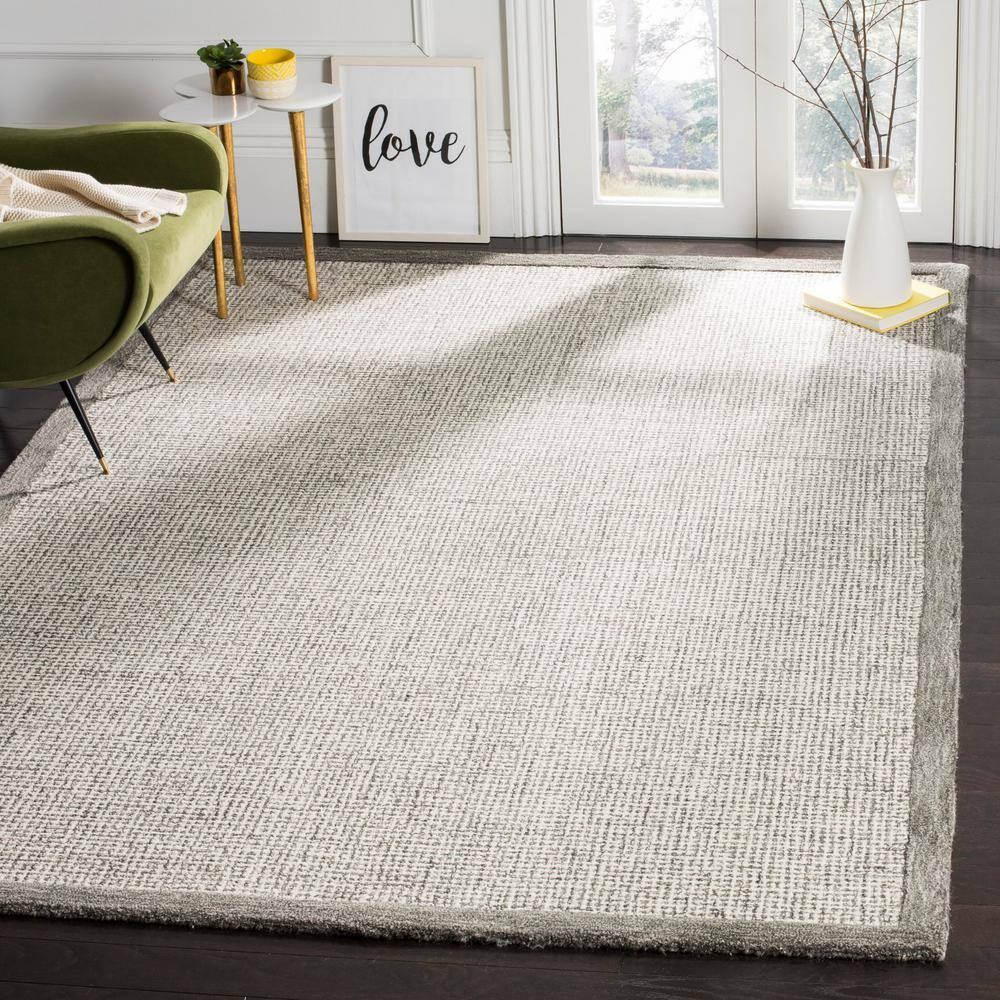 Abstract ABT220 Handmade Indoor Area Rug - Sage/Ivory - 6'x6' - Safavieh