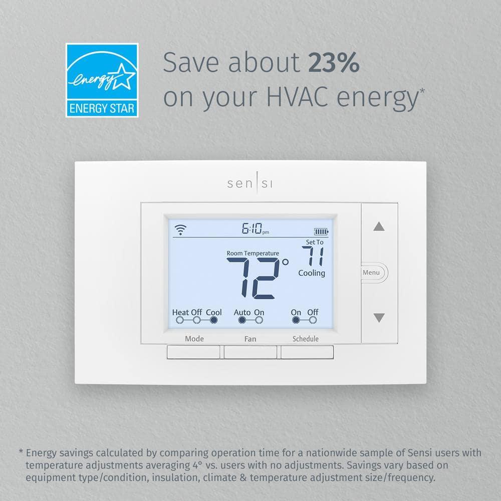 Sensi Smart Programmable Wi-Fi Thermostat-White