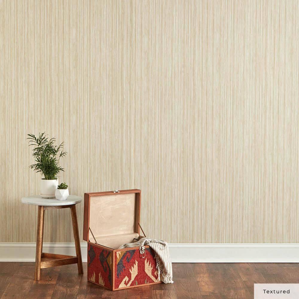 Tempaper & Co.® Faux Grasscloth Removable Peel and Stick Wallpaper, Textured Sand, 28 sq. ft.: Vinyl, Self-Adhesive, Beige