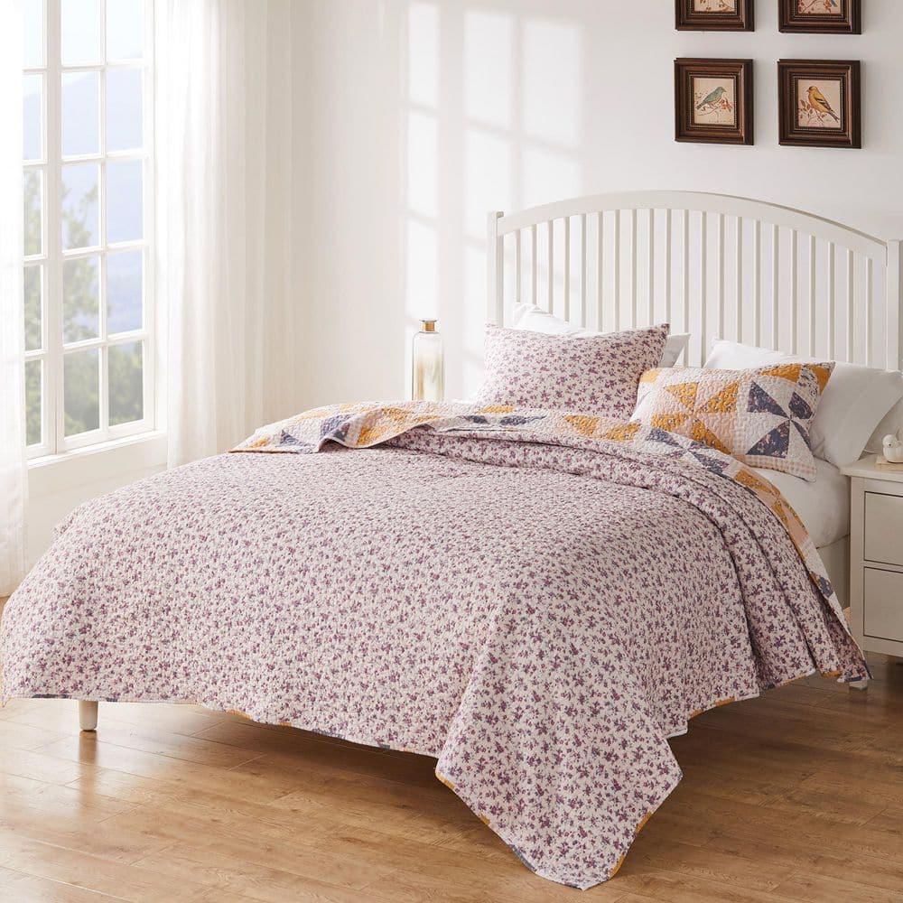 Greenland Home Fashions Heirloom Posey Reversible Quilt Set