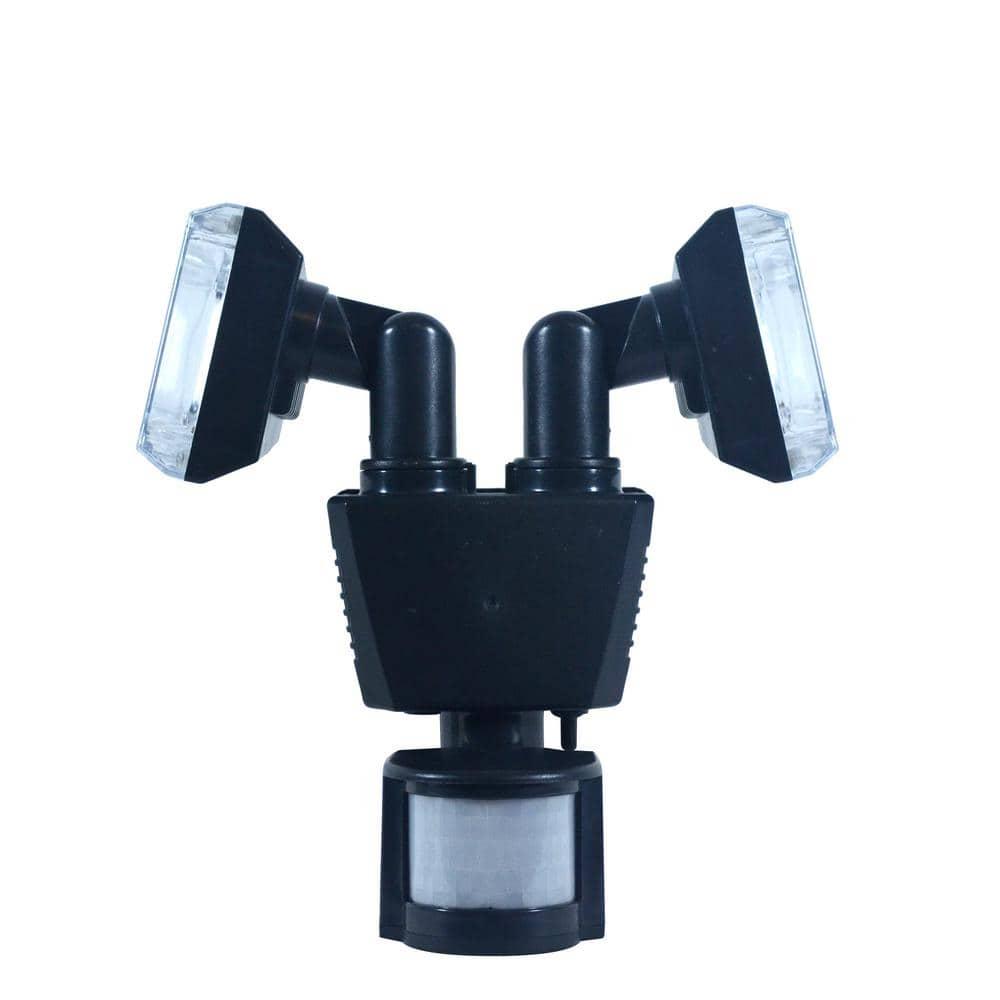 Nature Power 2 - Head LED Solar Powered Dusk to Dawn Outdoor Security Flood Light with Motion Sensor