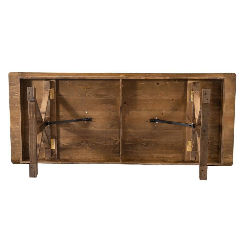 Taylor & Logan 84"x40" Hamish Rectangular Dining Table Brown: Seats Up to 8, Wood Frame, 1-Year Warranty