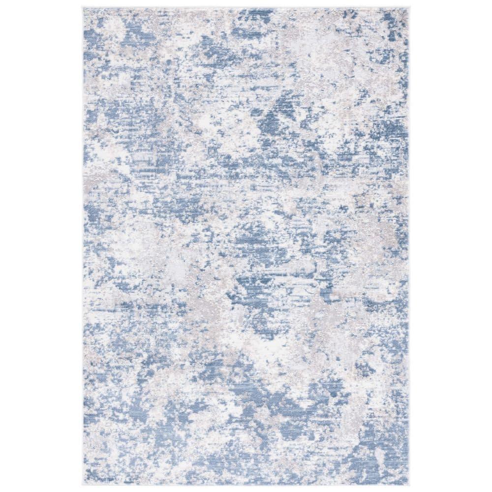 Amelia 700 ALA705 Machine Made Loomed Area Rug - Grey/Blue - 6'-0" x 9'-0" - Safavieh