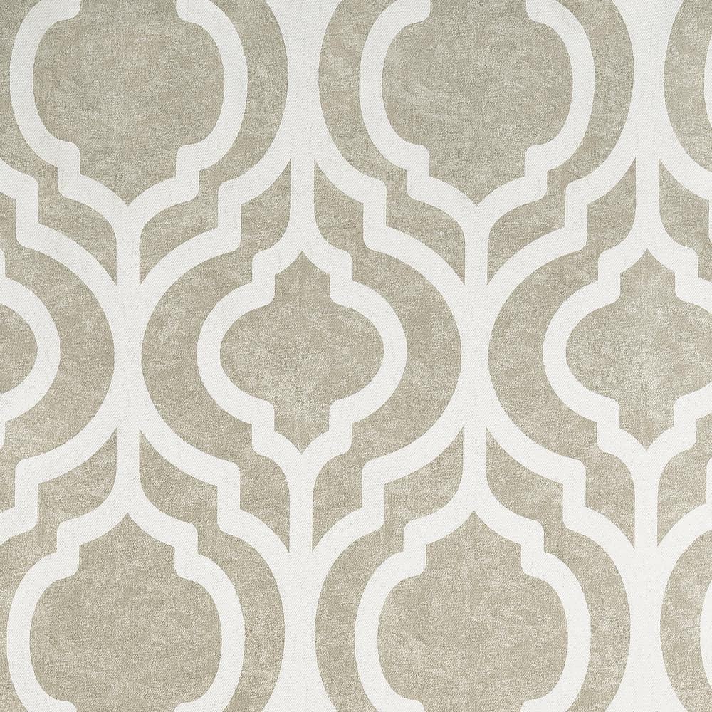 Sun Zero Eldon Gray Trellis Print Blackout Grommet Curtain Panel