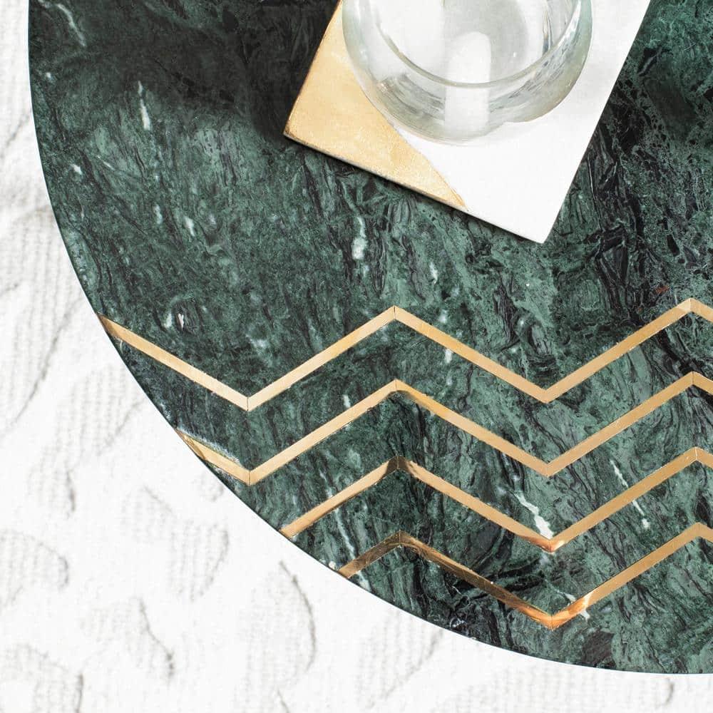 Safavieh  Coletta Marble Accent Table - Dark Green - 18" x 18" x 23"