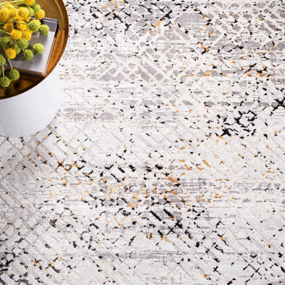 Amalfi AMF552 Power Loomed Area Rug - Cream/Charcoal - 5'3"x7'6" - Safavieh.